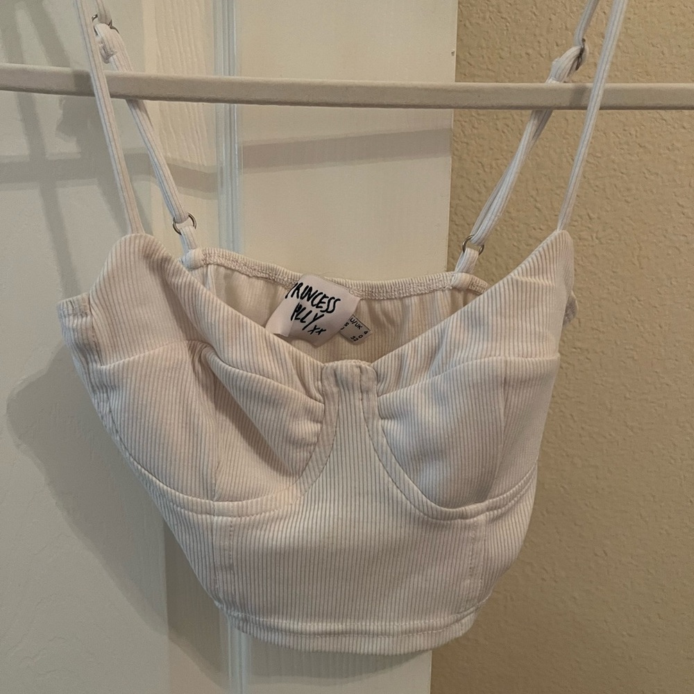 Princess Polly White Tank Top Size 0